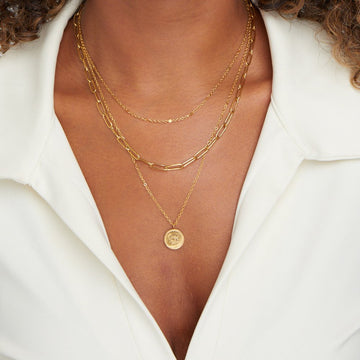 Janie – Layered Necklace Featuring Coins