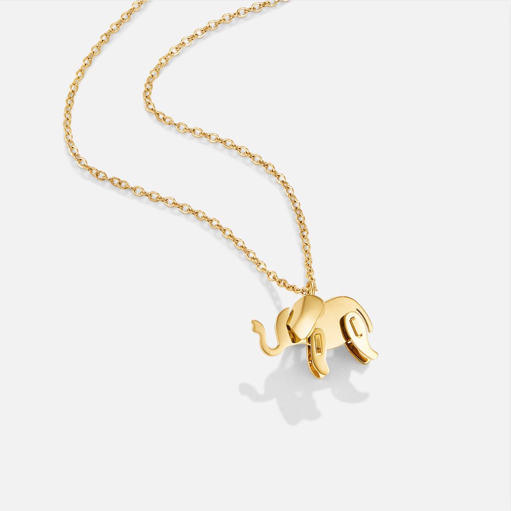 Anaya – Necklace Featuring Golden Elephant as a Lucky Charm