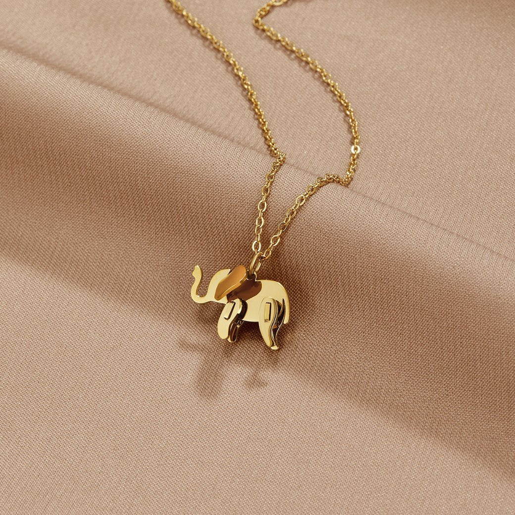 Anaya – Necklace Featuring Golden Elephant as a Lucky Charm