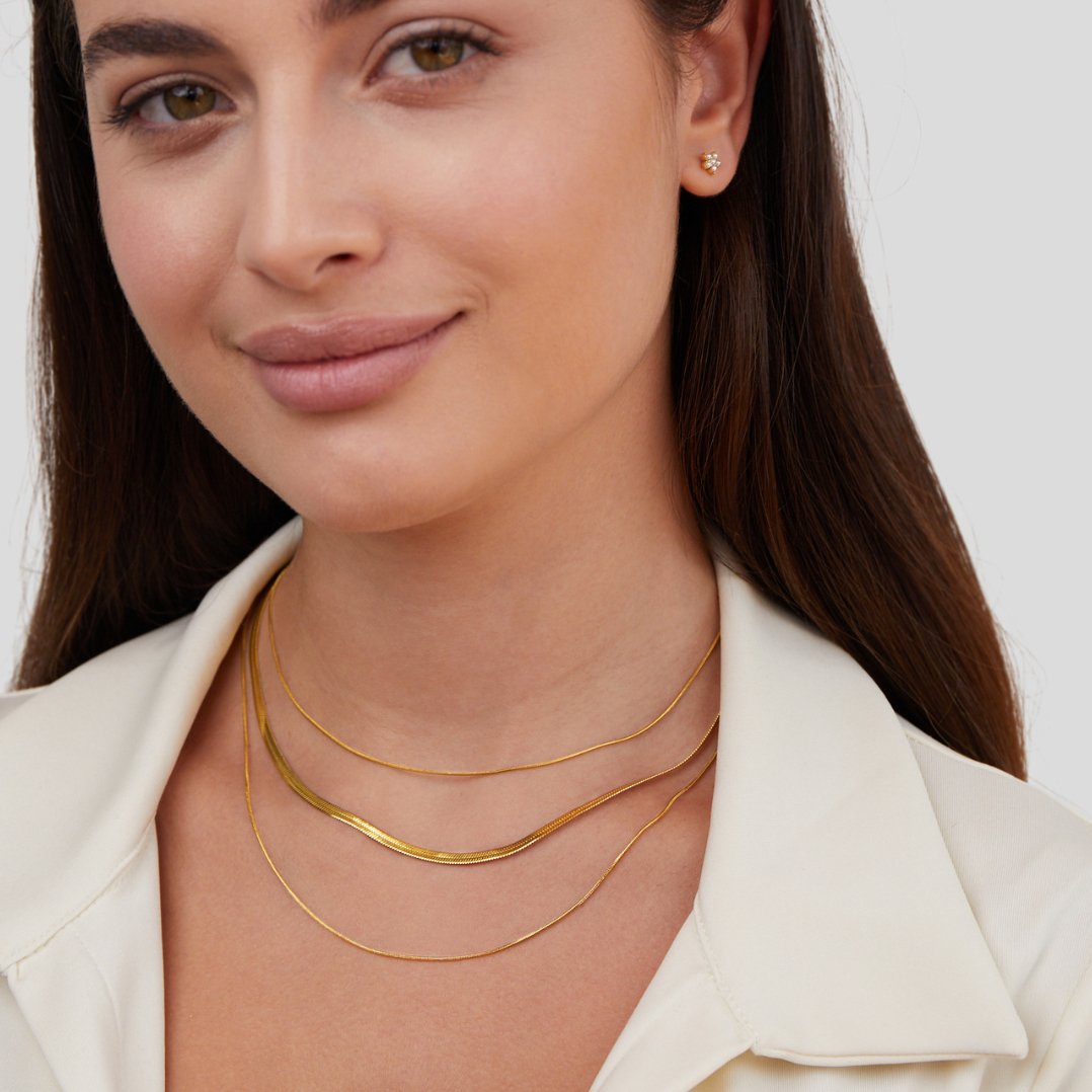 Alix – Multi-strand necklace in gold
