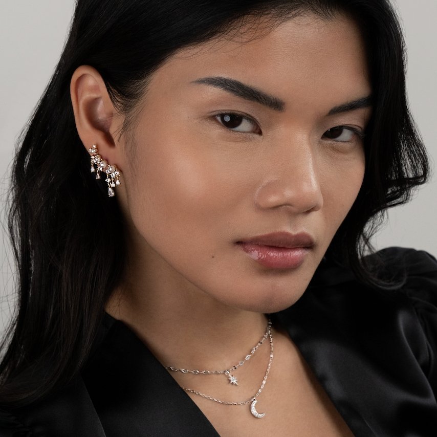 Fenia - Golden Pearl Tassel Earrings