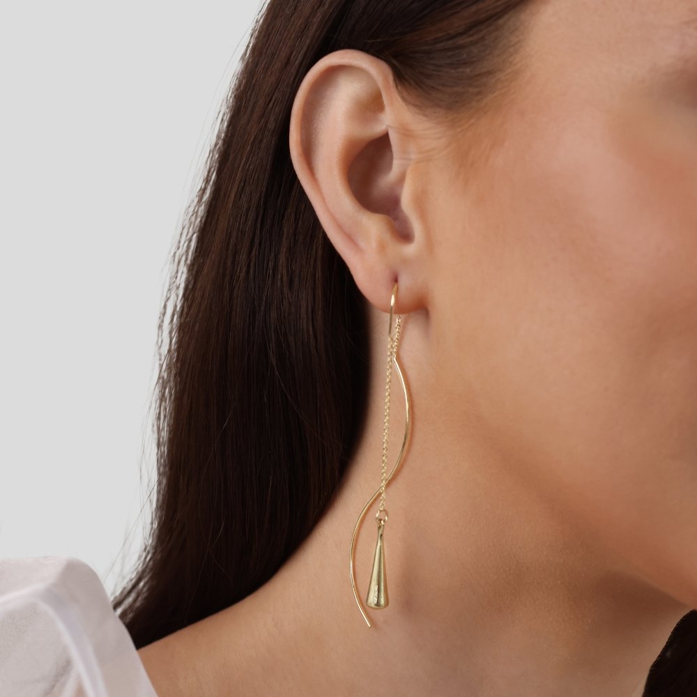Amaris – Earrings featuring Golden Drops and Tassels