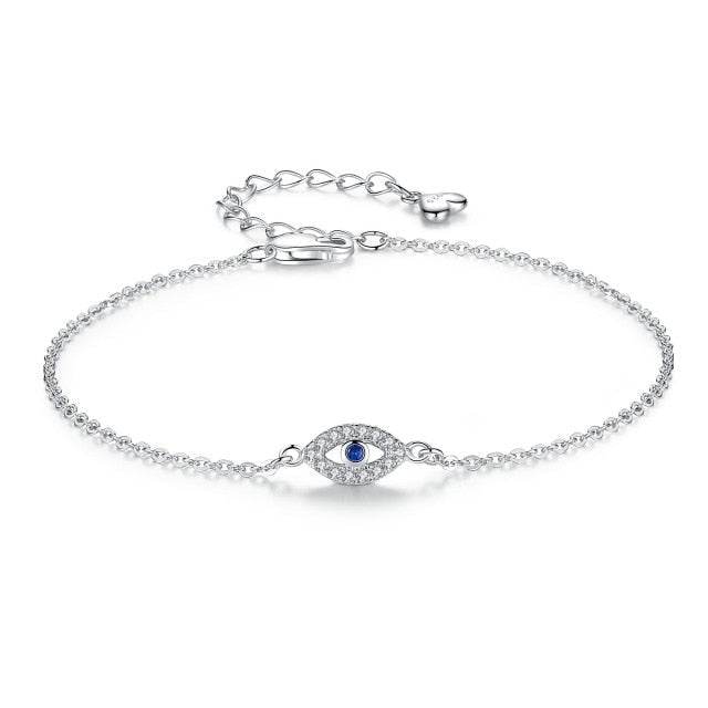 Thalassa – Silver Bracelet Featuring Blue Protective Eye