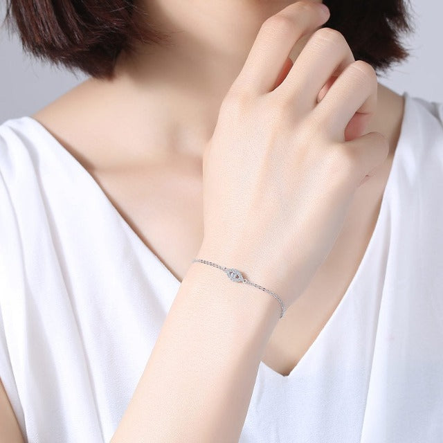 Thalassa – Silver Bracelet Featuring Blue Protective Eye