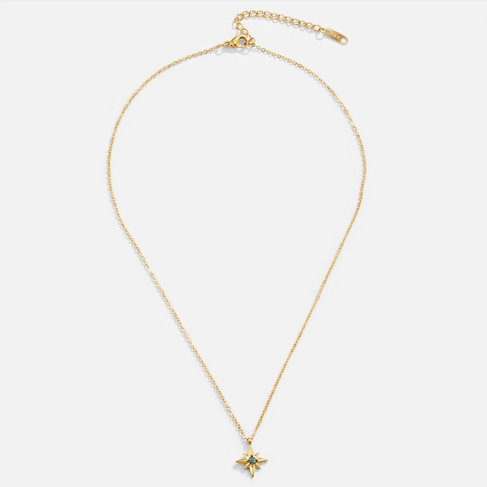 Celestia – Necklace star guide in emerald crystal