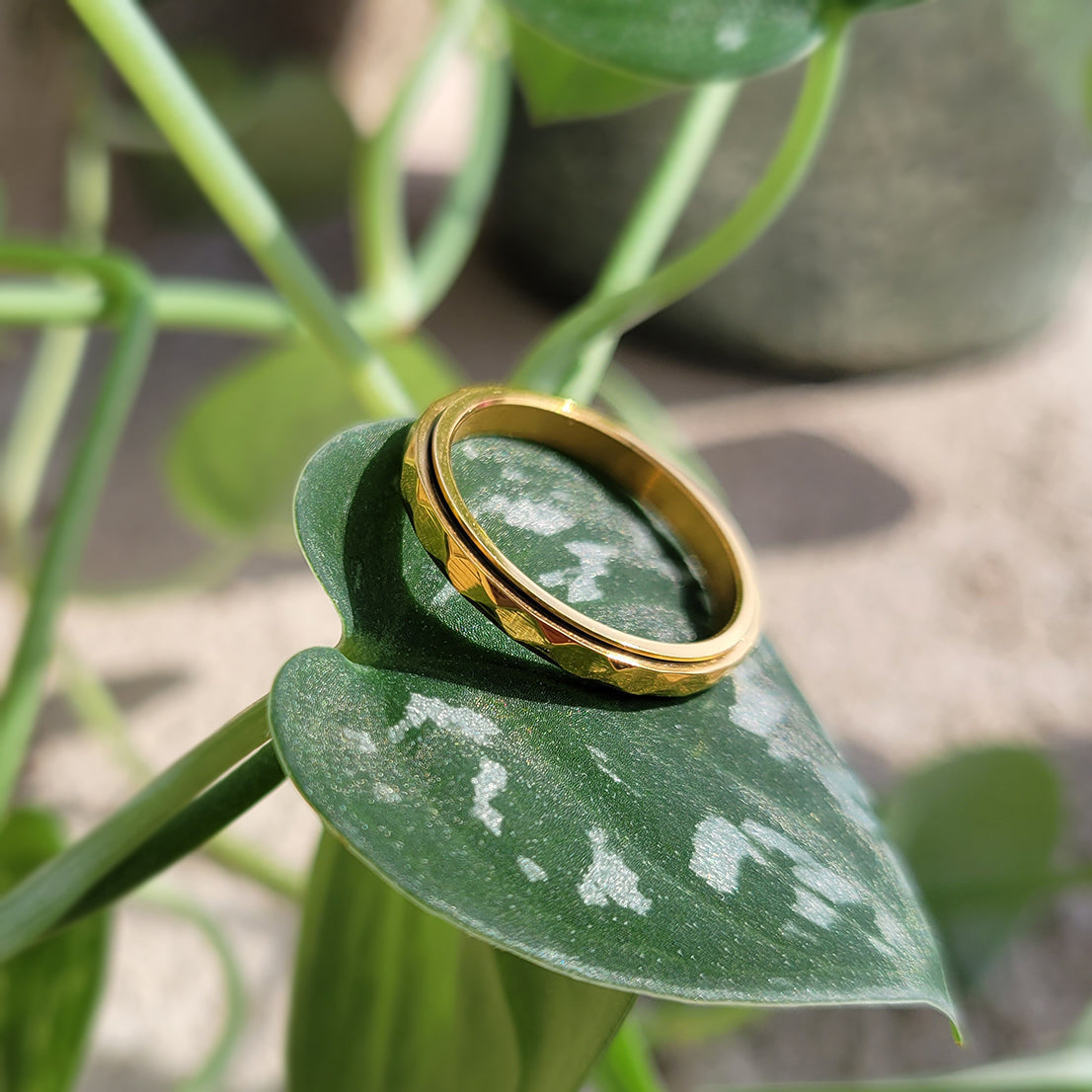Nadia – Subtly Hammered Ring
