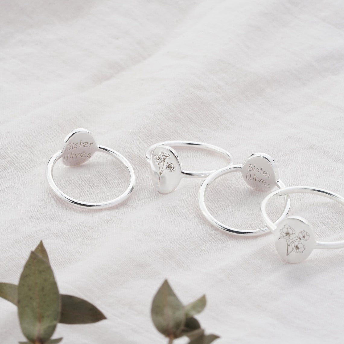 Birthday Flower Ring - Customized Delicate Ring