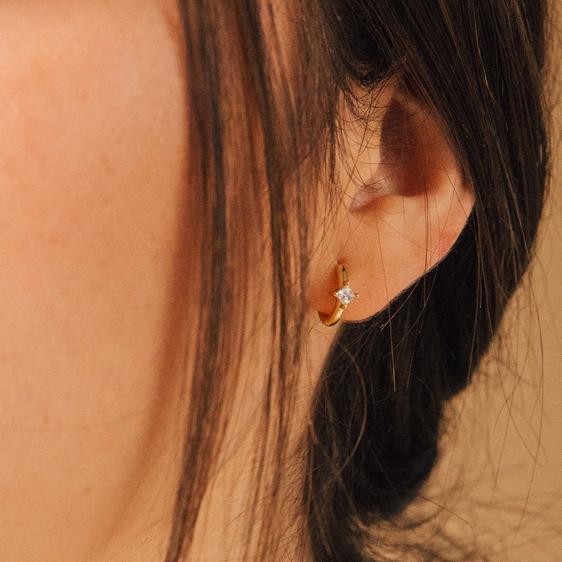 Diamond Earring - Dazzling Huggie Earring