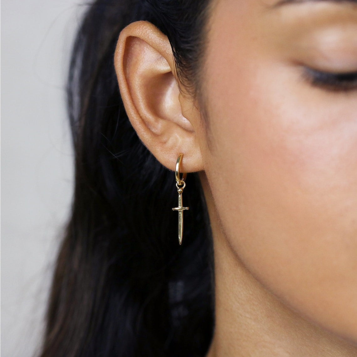 Dagger Earrings - Studs with Crossed Swords
