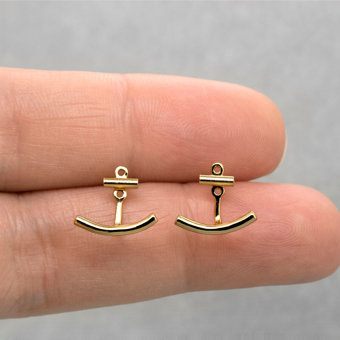 Bar Jackets Ear Lobe Hugger Earrings