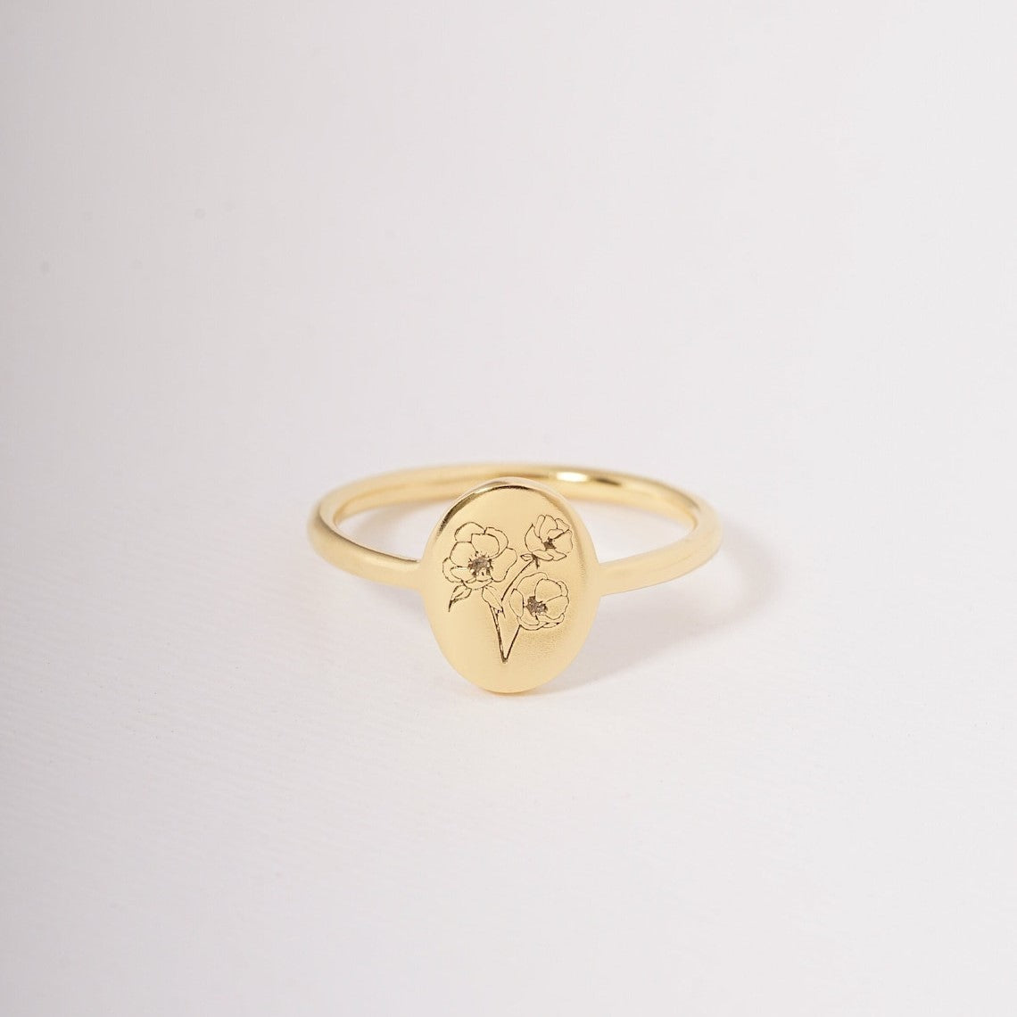 Birthday Flower Ring - Customized Delicate Ring