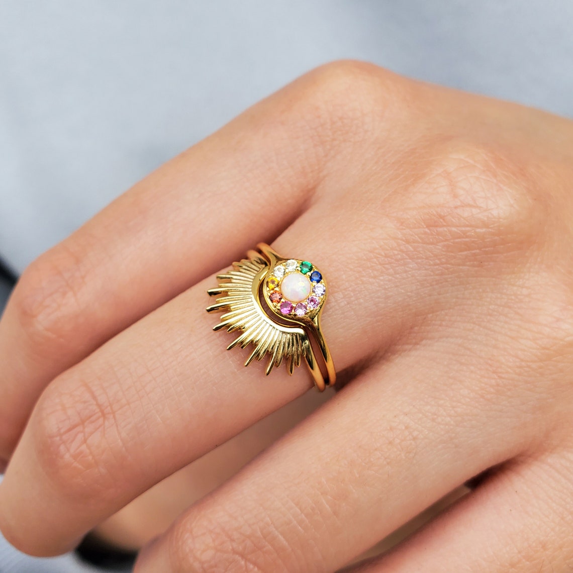 Sunray Ring - Rising Sun Ring