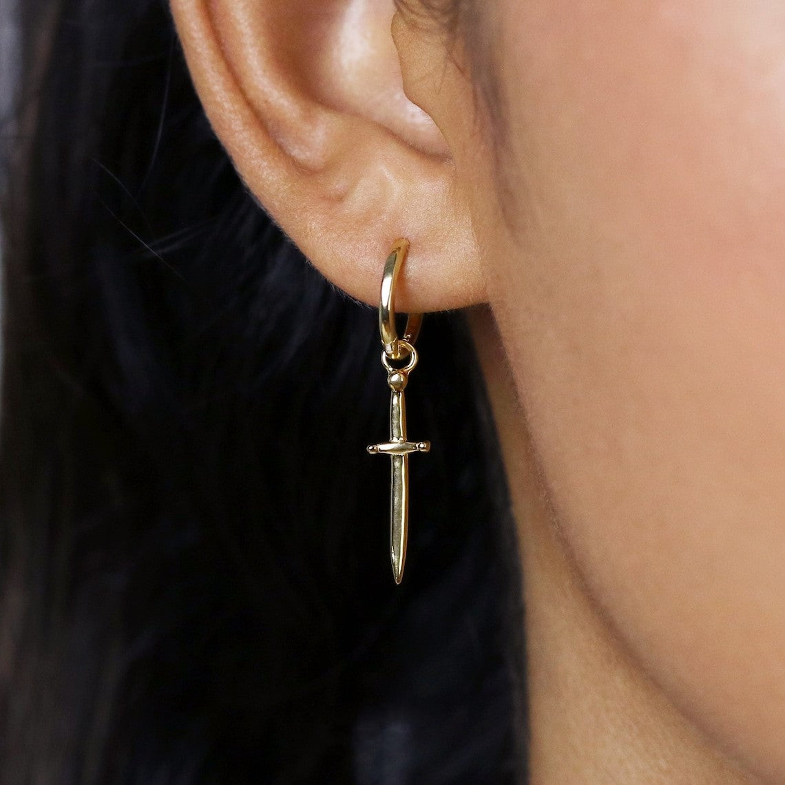 Dagger Earrings - Studs with Crossed Swords