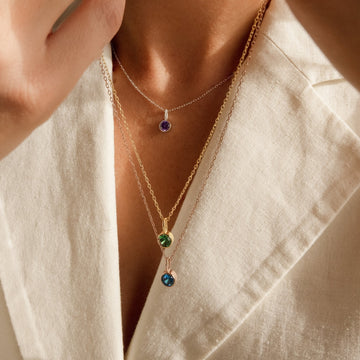 Birthstone Necklace - Pendant with Gemstone