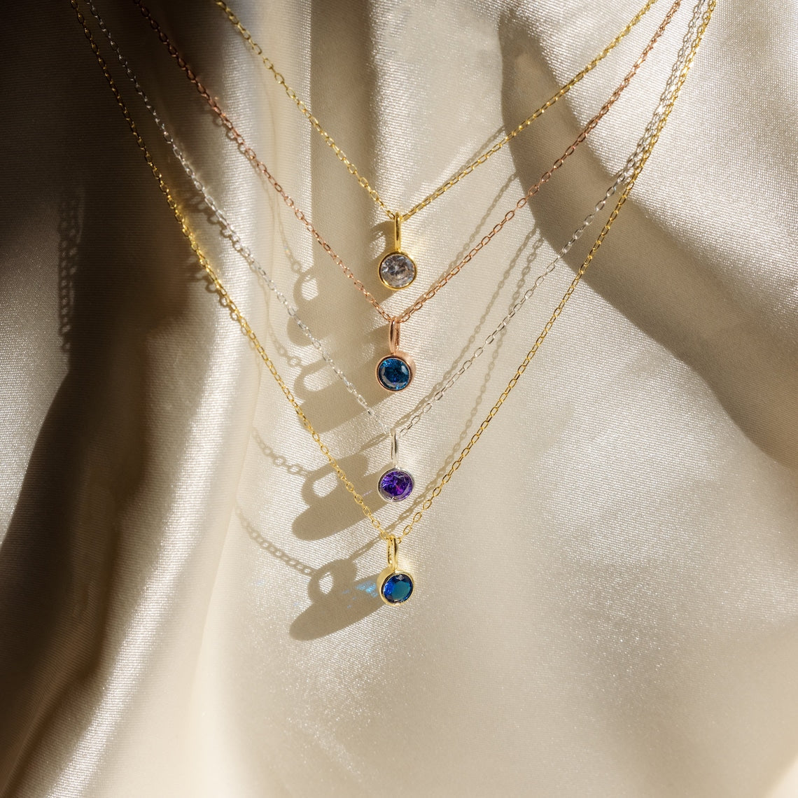 Birthstone Necklace - Pendant with Gemstone