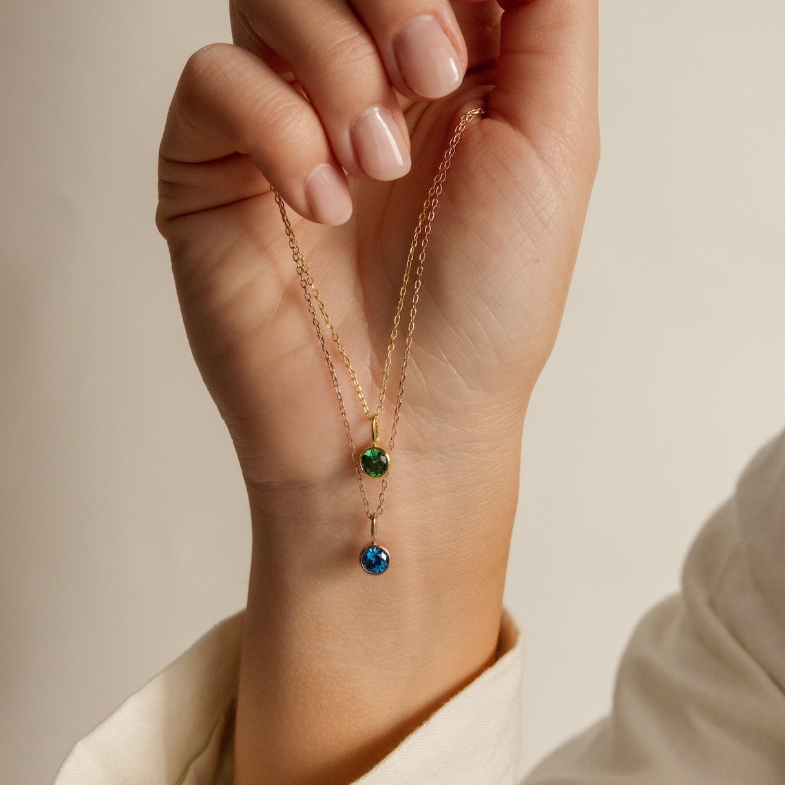 Birthstone Necklace - Pendant with Gemstone