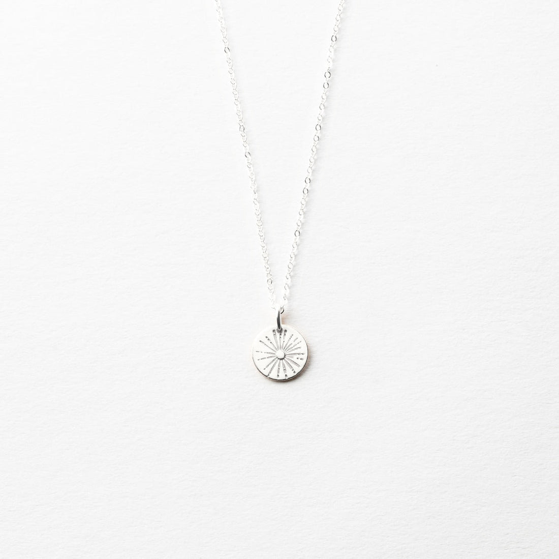 Sunbeam Necklace - Small Pendant Necklace Featuring Sun Design