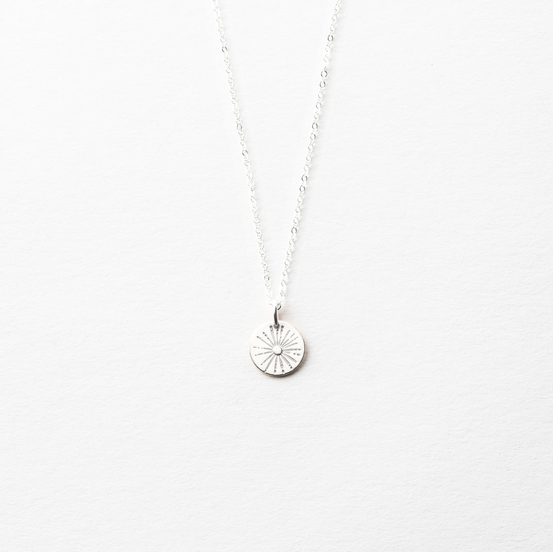Sunbeam Necklace - Small Pendant Necklace Featuring Sun Design