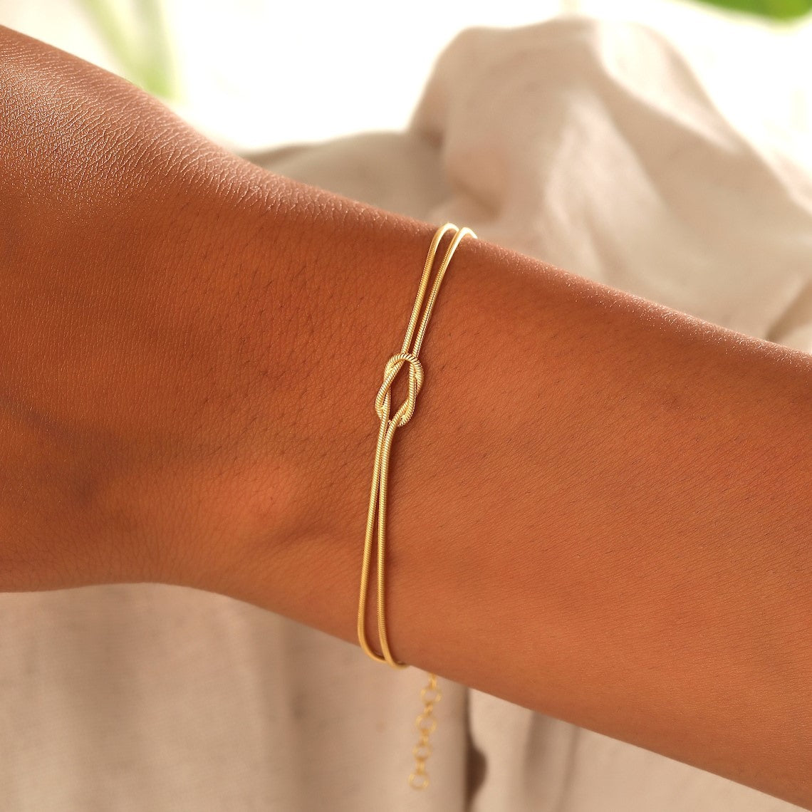Knot Bracelet - Snake Chain Knot Bracelet