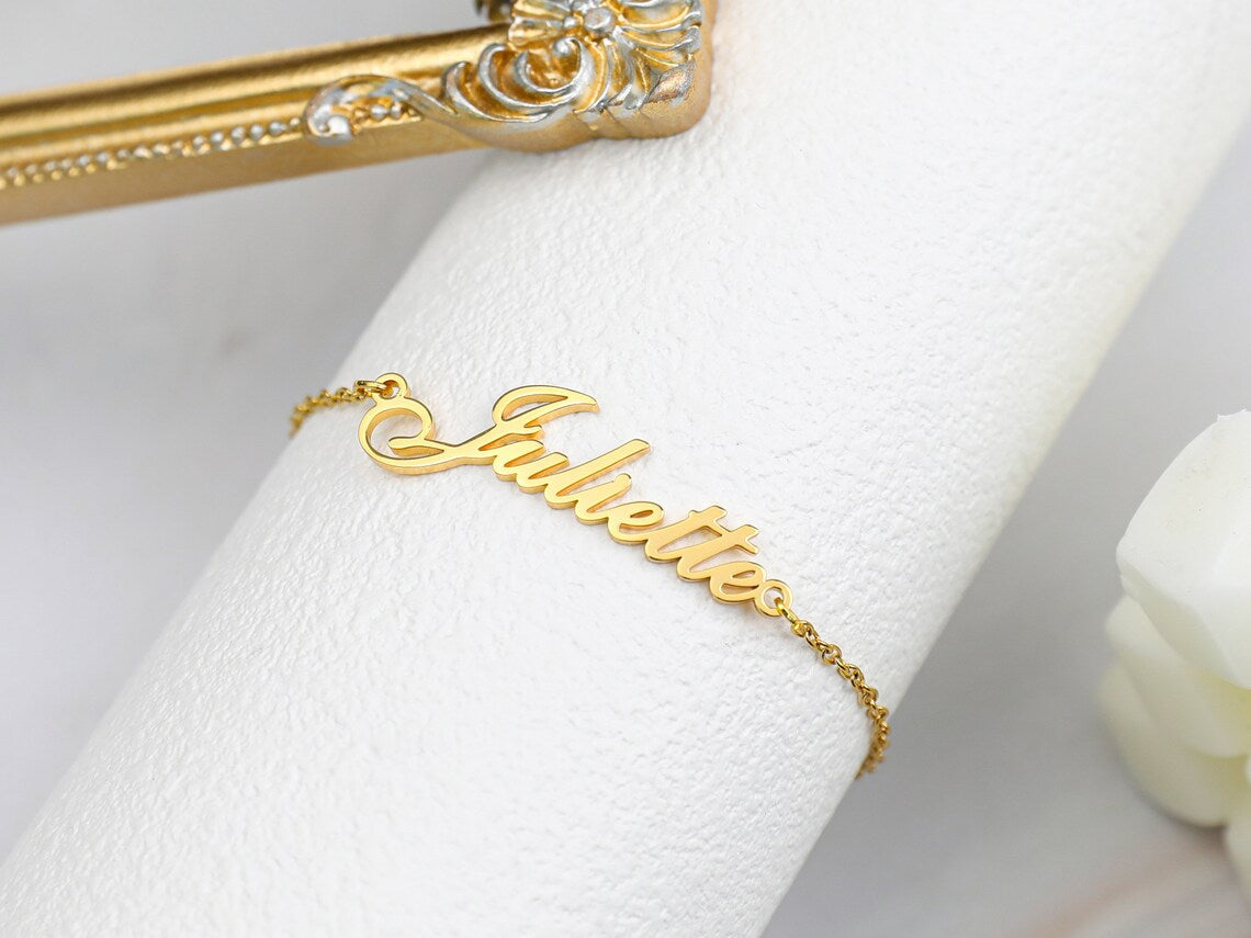 Custom Gold Name Anklet - Featuring Your Name