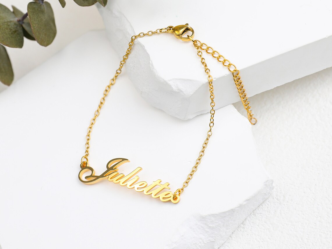 Custom Gold Name Anklet - Featuring Your Name
