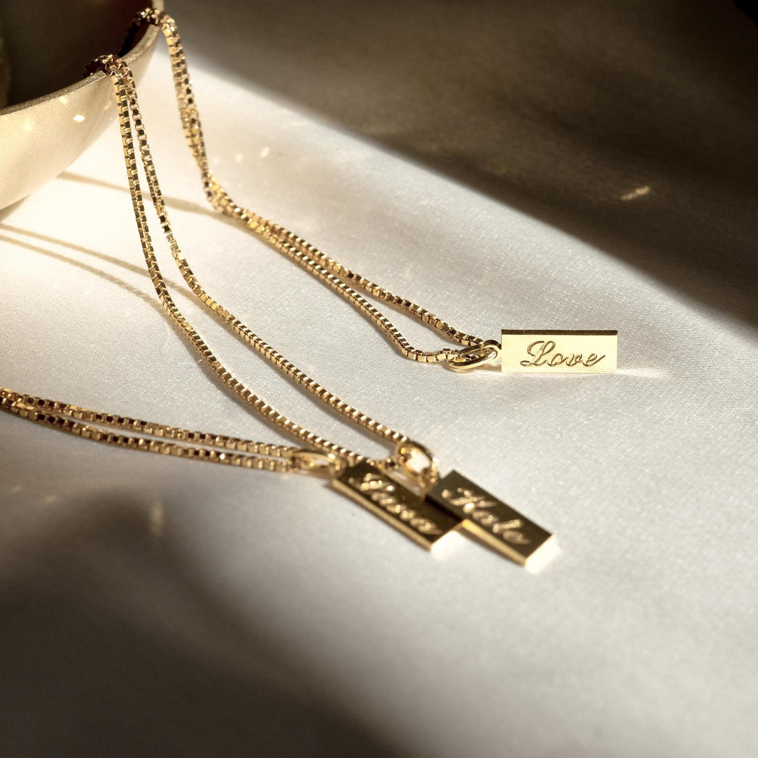 Lina – Custom Fine Plaque Necklace