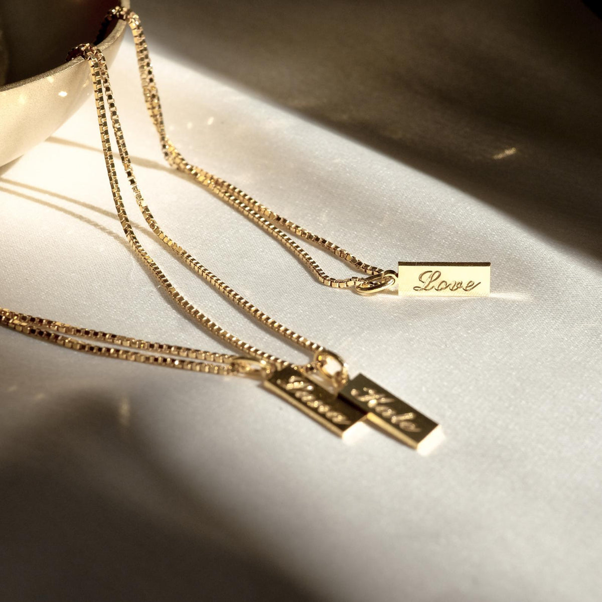 Lina – Custom Fine Plaque Necklace
