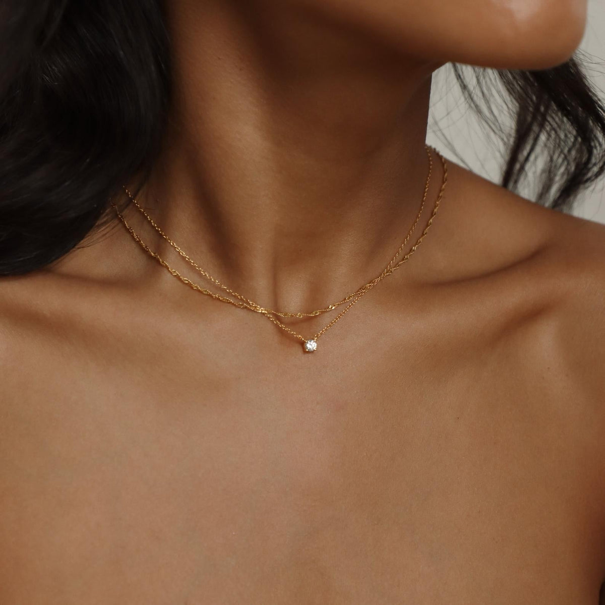 Elegant Diamond Necklace - Necklace Featuring Stone Accents