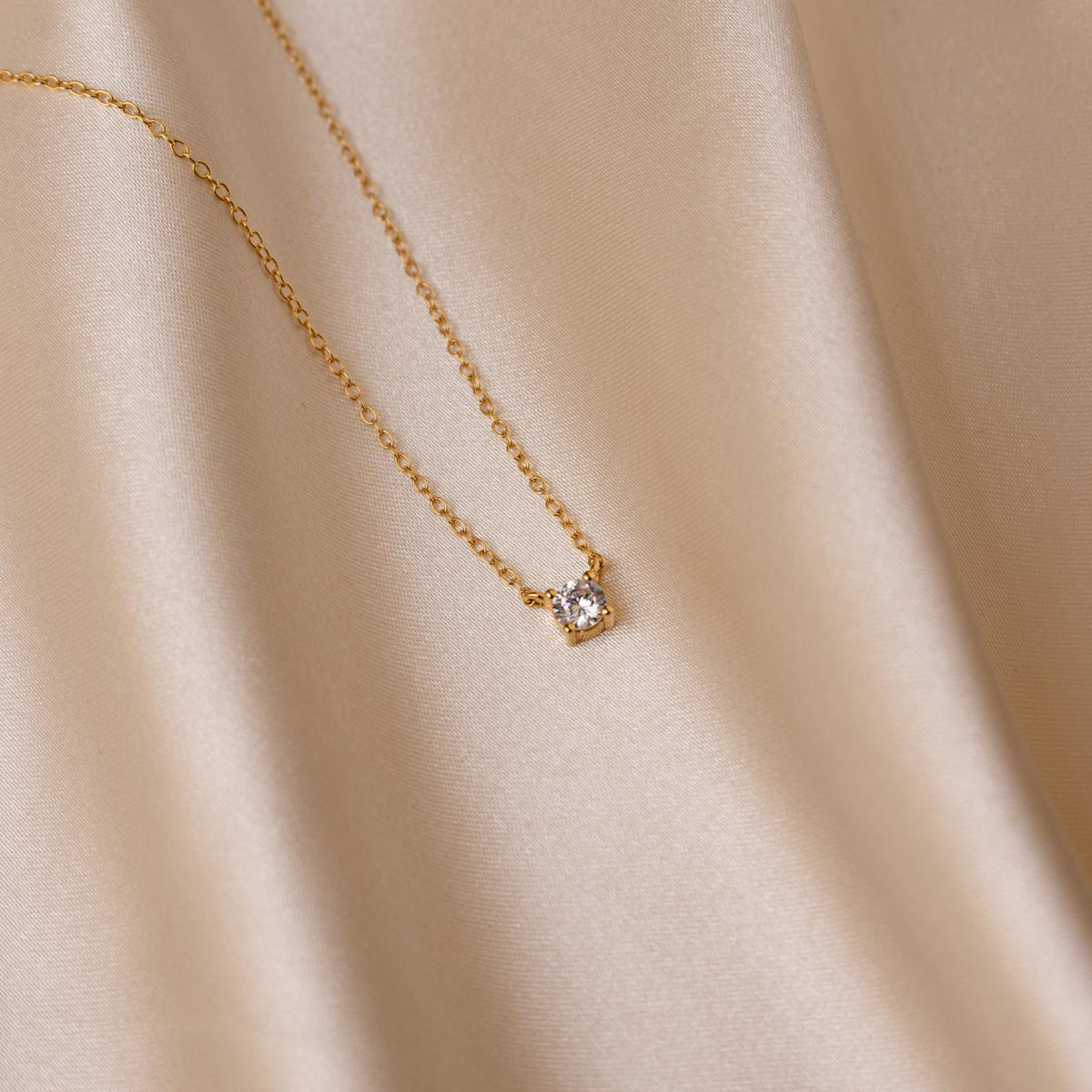 Elegant Diamond Necklace - Necklace Featuring Stone Accents