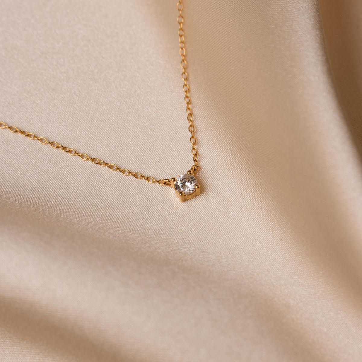 Elegant Diamond Necklace - Necklace Featuring Stone Accents