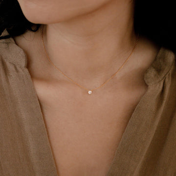 Elegant Diamond Necklace - Necklace Featuring Stone Accents