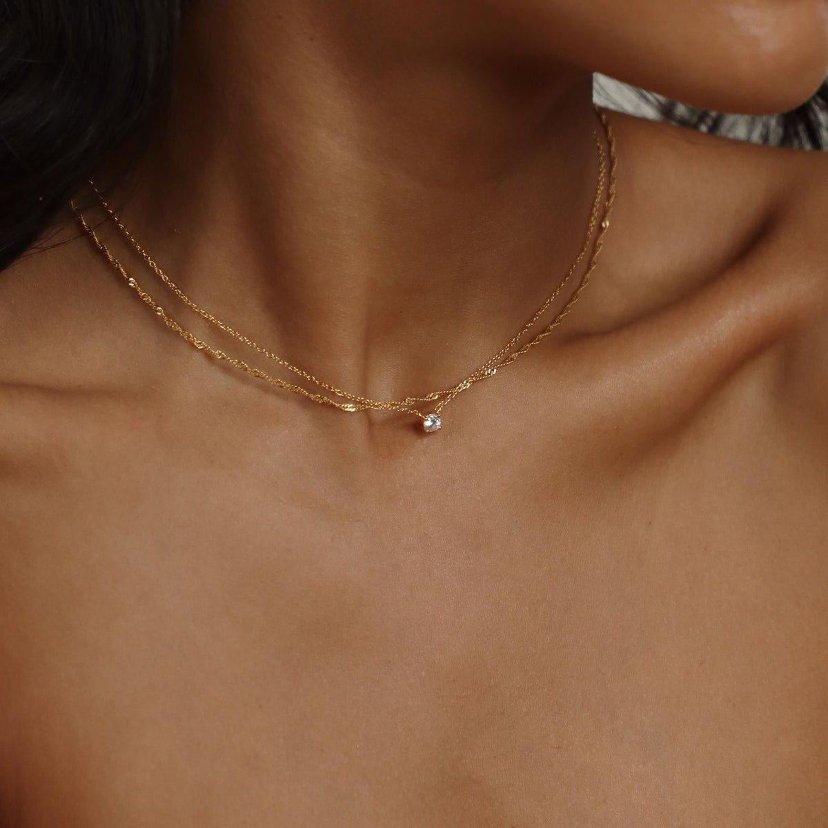 Elegant Diamond Necklace - Necklace Featuring Stone Accents