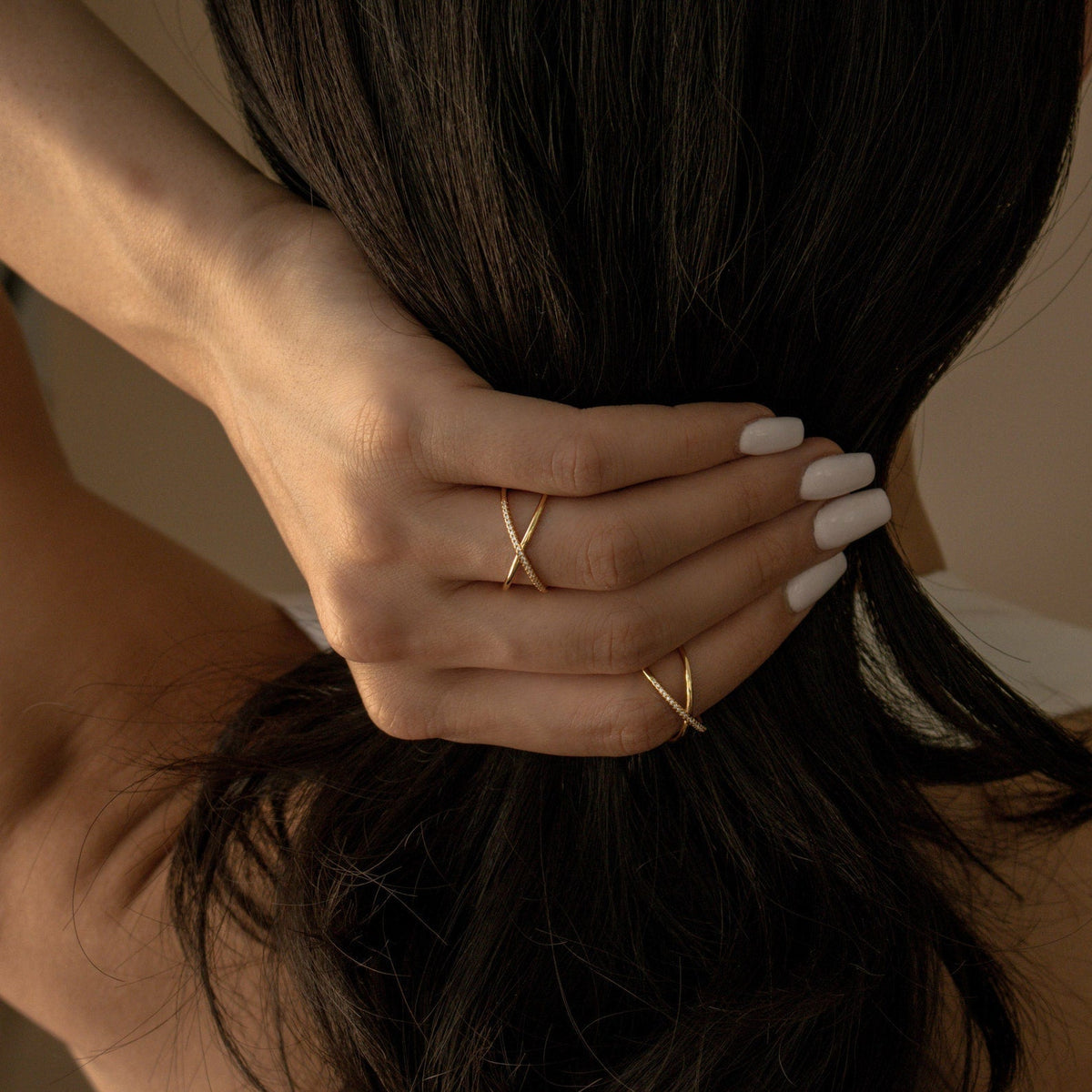 Lena – Luxury pavé X ring