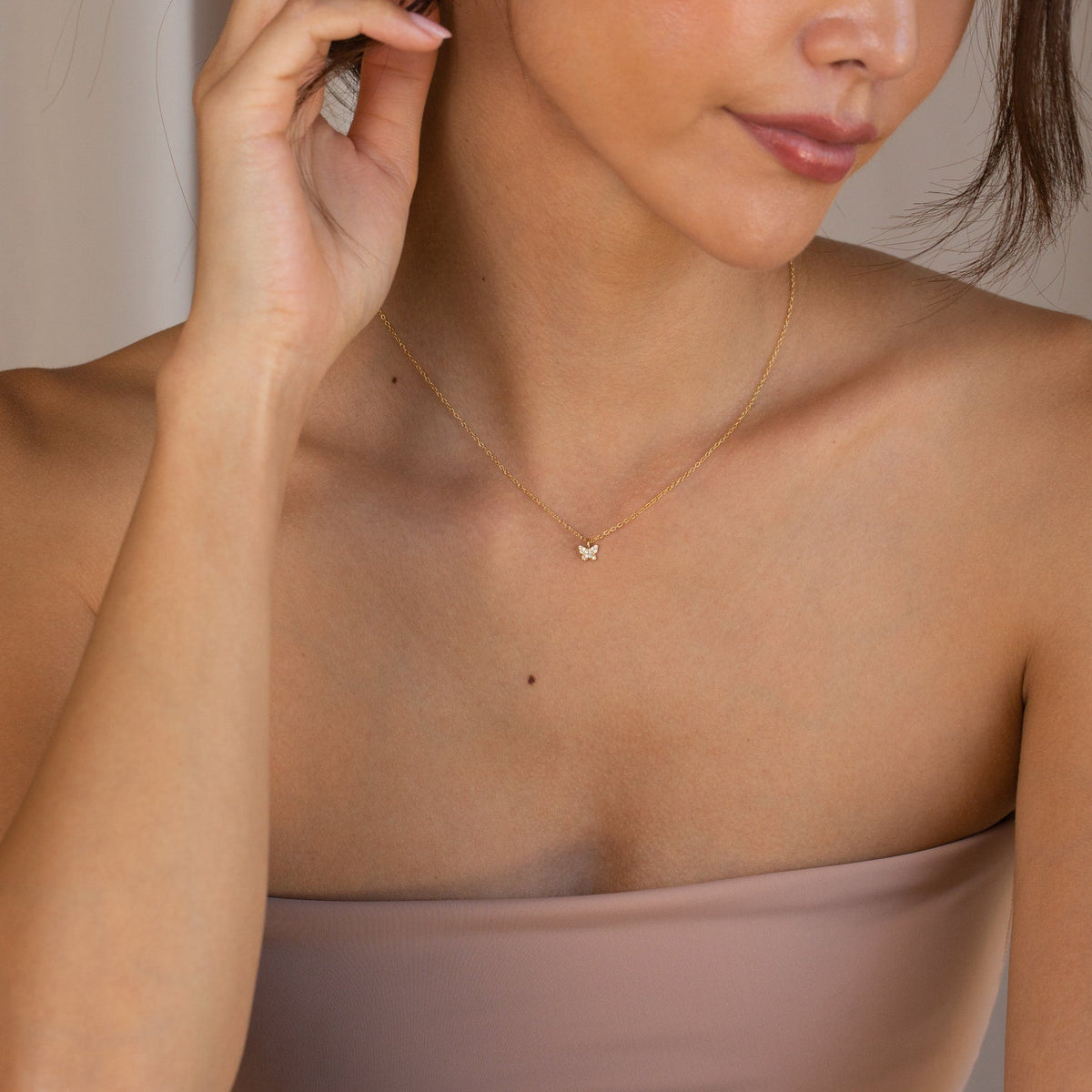 Mandy – Necklace Butterfly Pavé