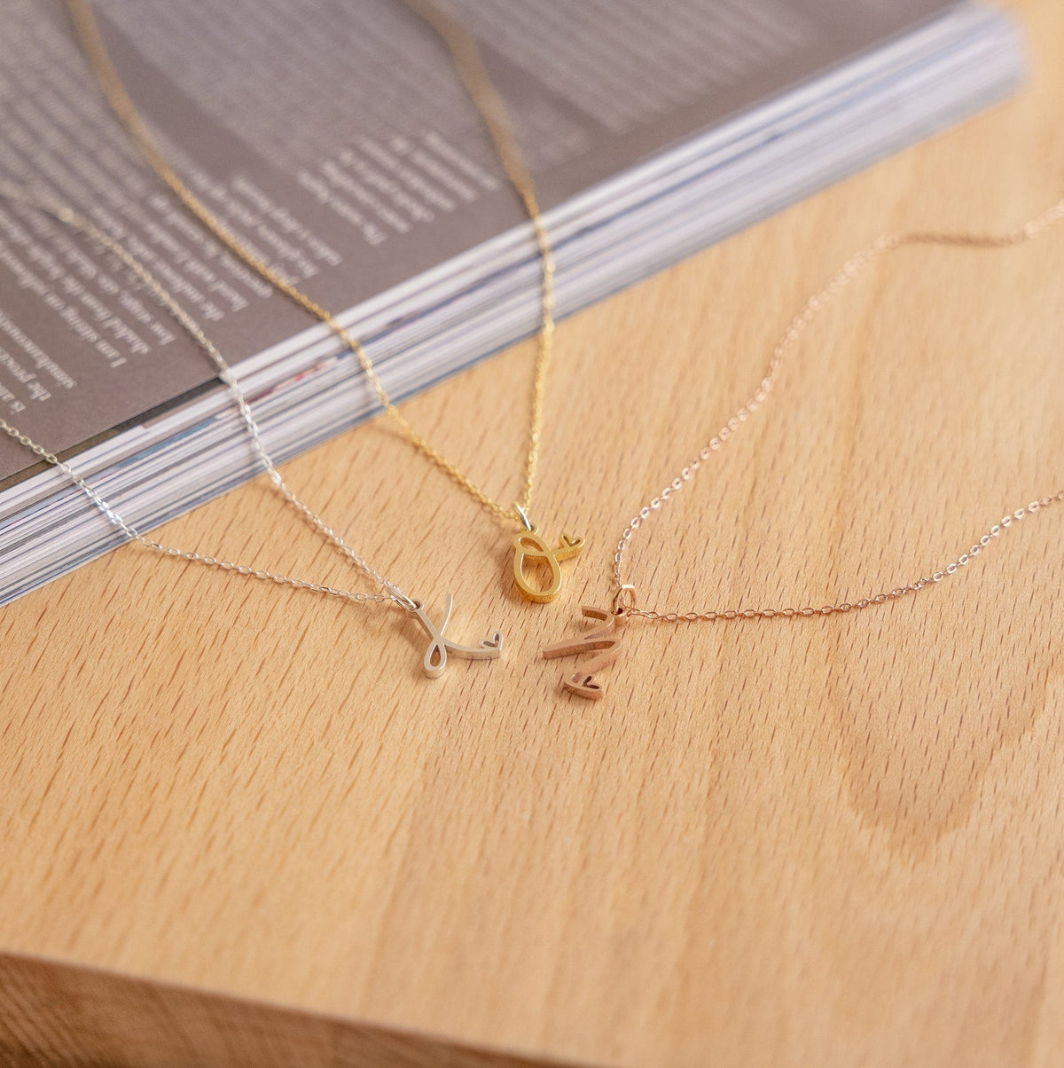 Personalized Initials Necklace with Heart