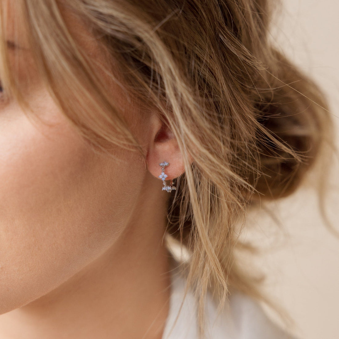 Monument Earrings - Ivy Flower Hoops