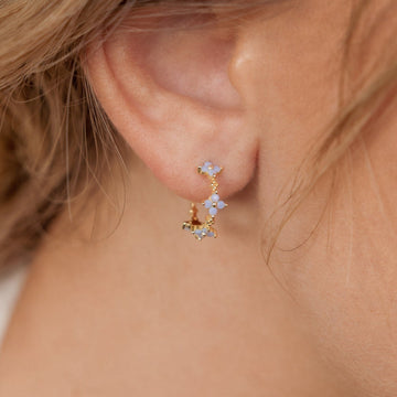 Monument Earrings - Ivy Flower Hoops