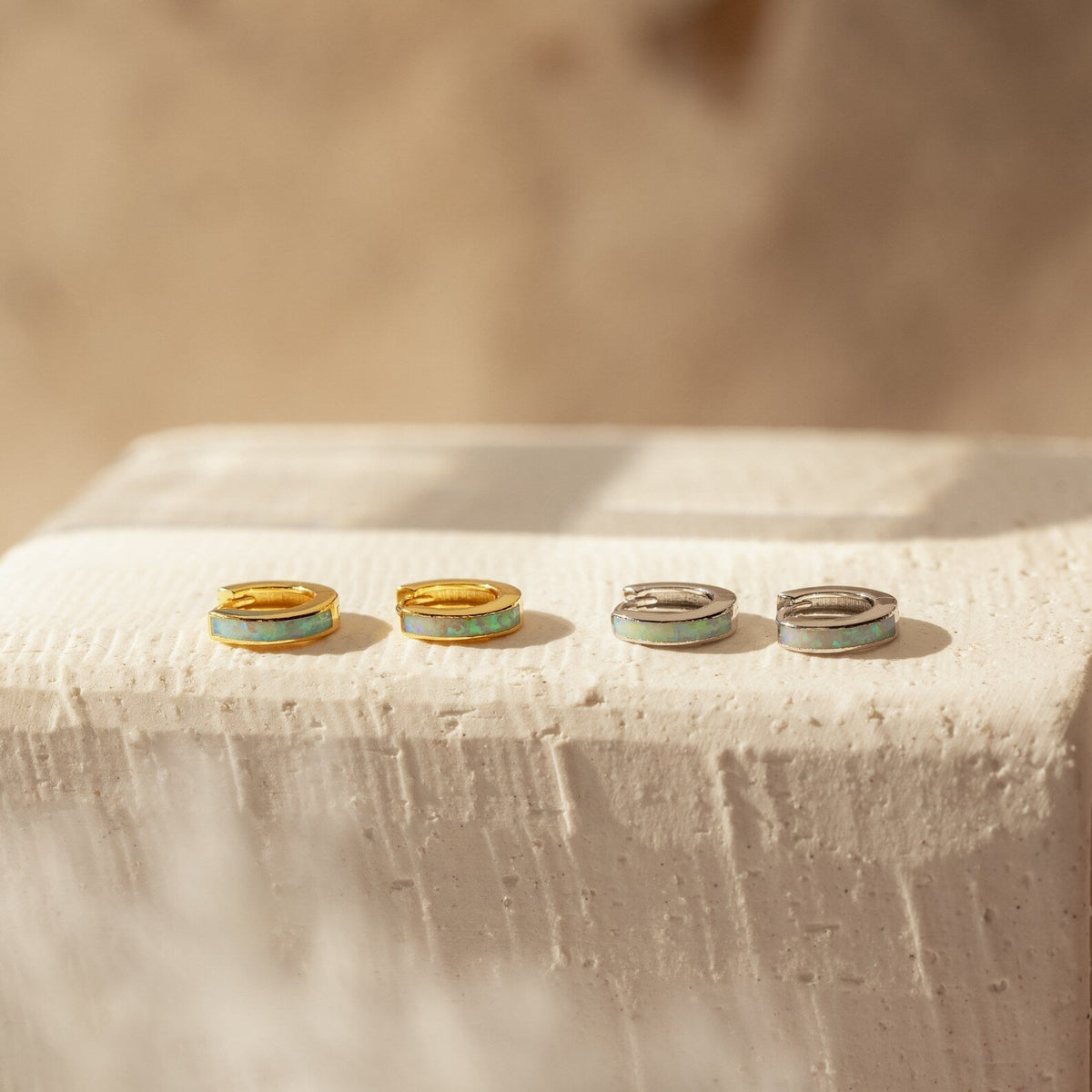 Opal Inlay Rings - Opal Ear Accessories