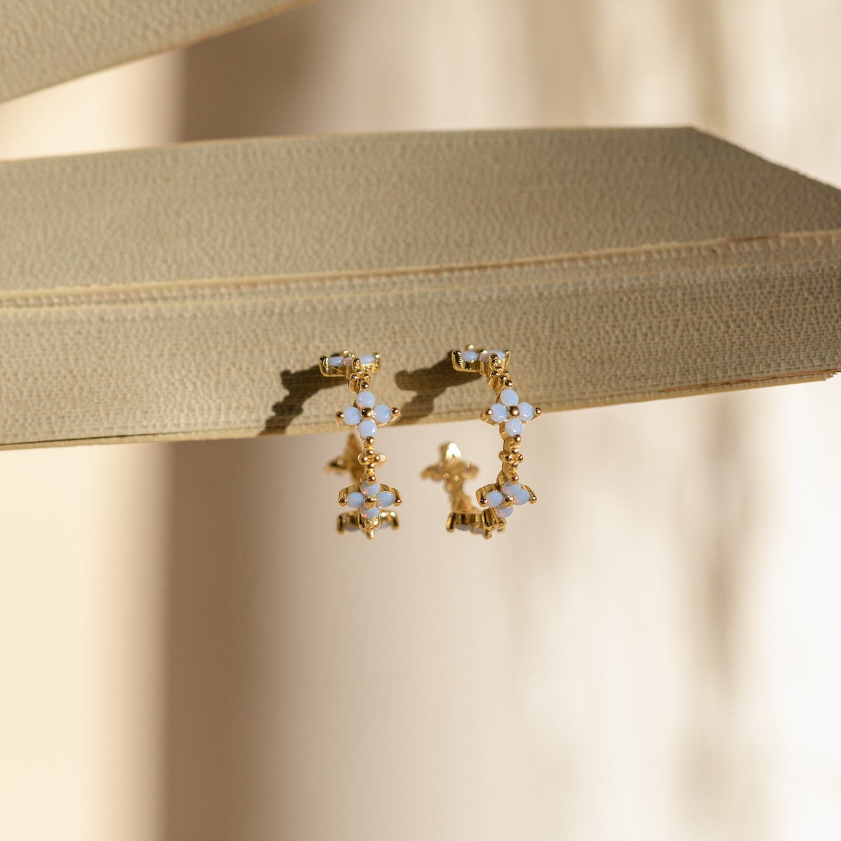 Monument Earrings - Ivy Flower Hoops