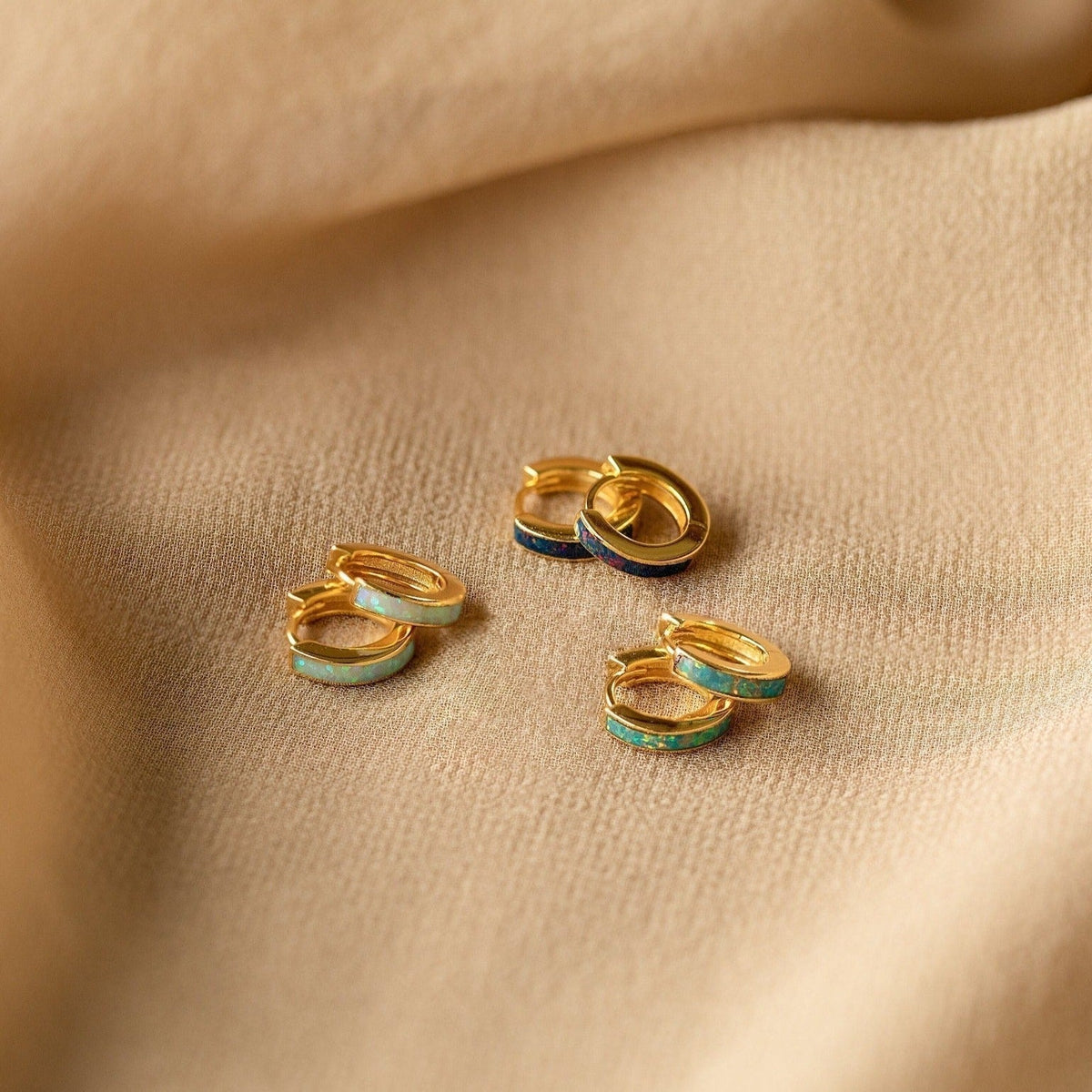 Opal Inlay Rings - Opal Ear Accessories