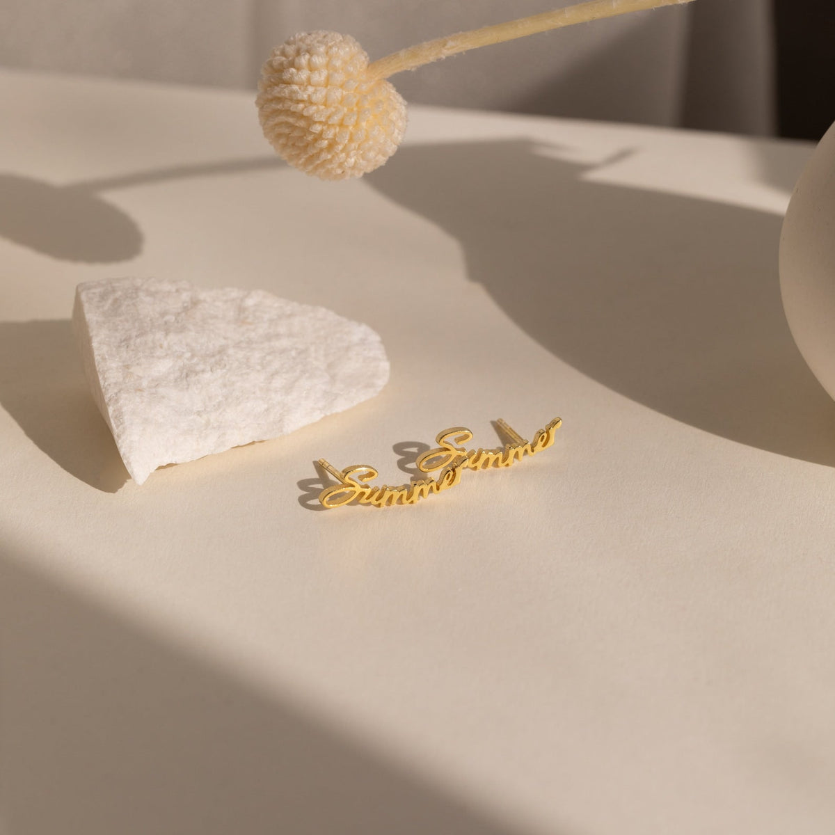 Custom Name Ear Studs - Minimal Earrings