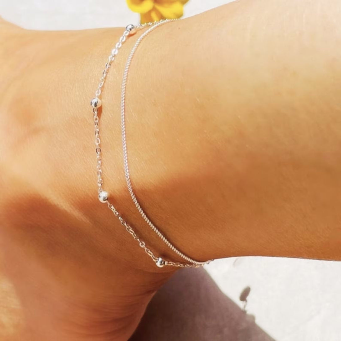 Silver Anklet in 2 Styles