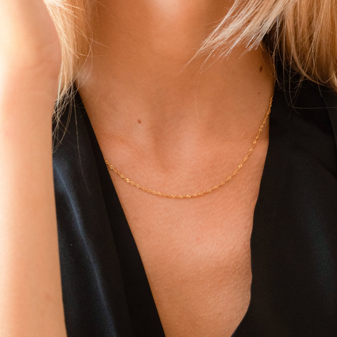 Singapore Chain - Twist Necklace