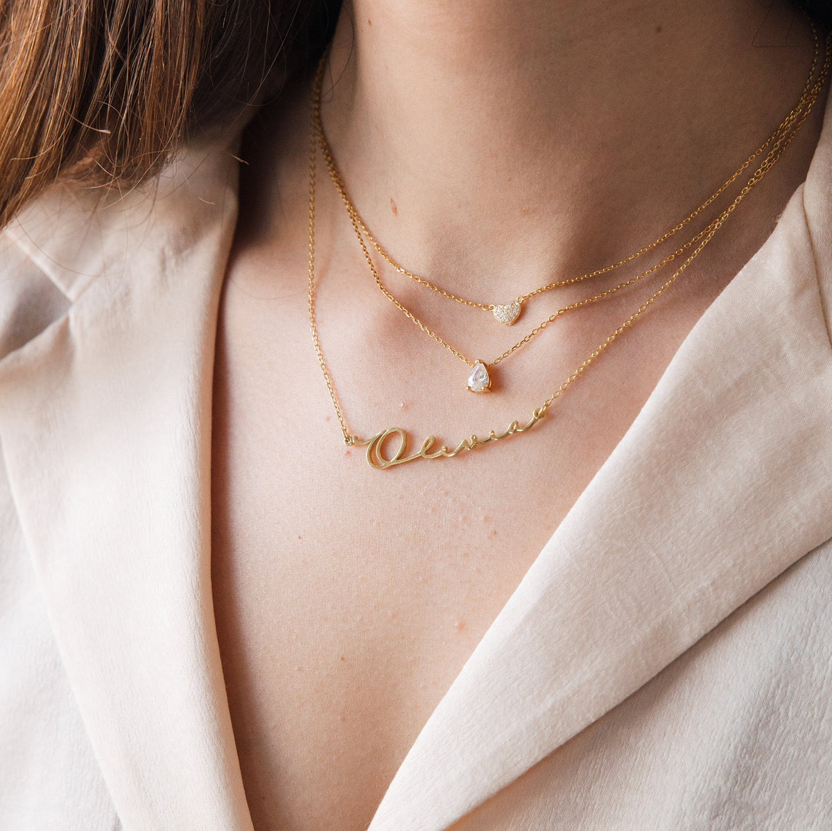 Pear Diamond - Teardrop Diamond Necklace