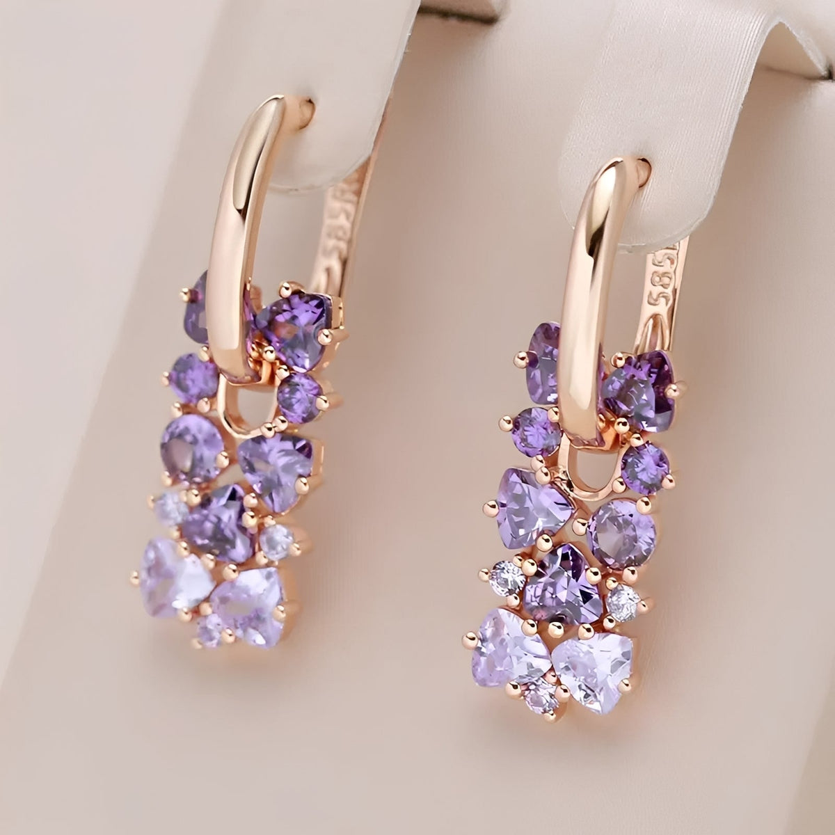 Joshi – Chic Earrings in Purple