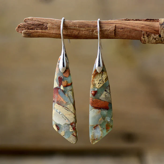 Maelis – Earrings crafted from Unique Natural Stones