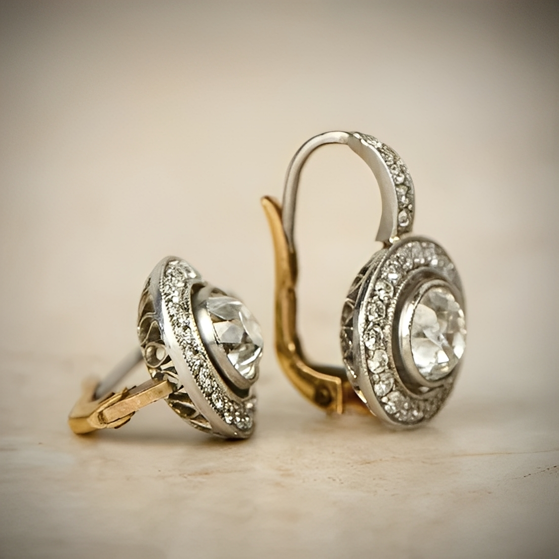 Yssa – Chic Vintage Crystal Earrings in Gold and Silver