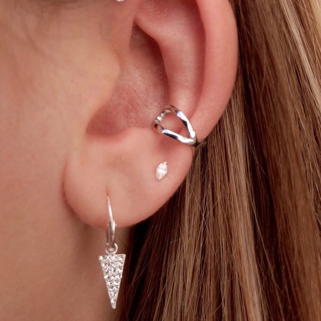Sage - Small Marquise Stud Earrings