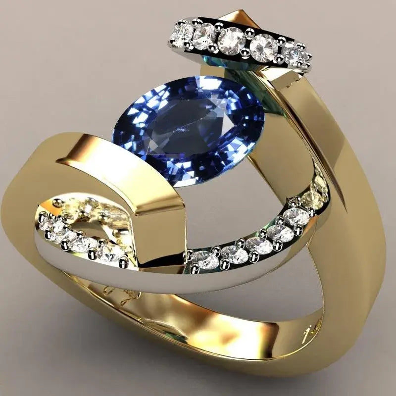 Azura – Vintage Ring with Blue Zircon