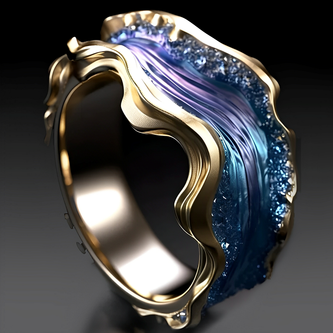 Mira – Vintage Golden Ocean Ring